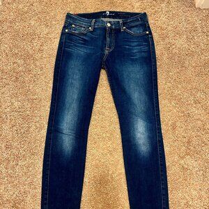 7 For All Mankind women's jeans, size 29, skinny, inseam 30", like new